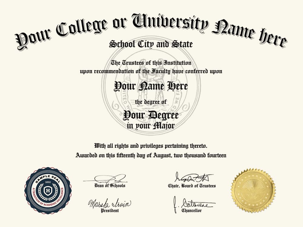 Replacement College Diploma 4