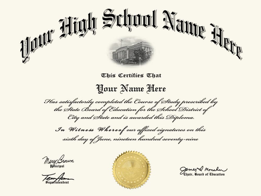 High School Diploma 4 – One Day Diplomas