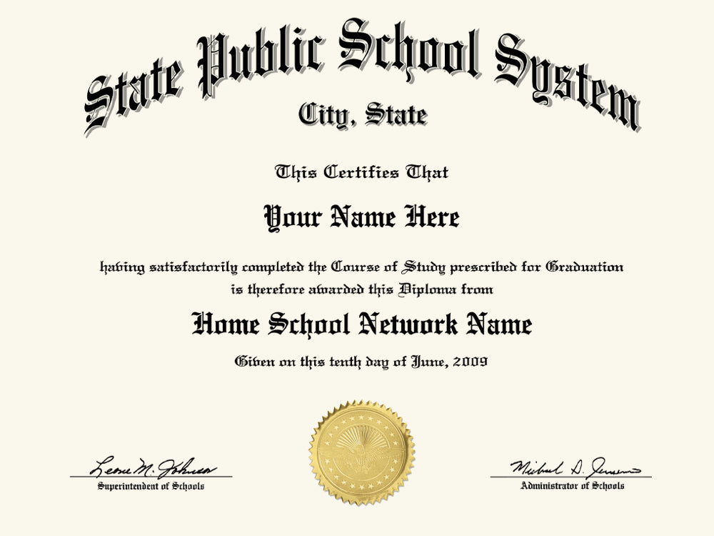 Buy Home School Diploma - Style 2
